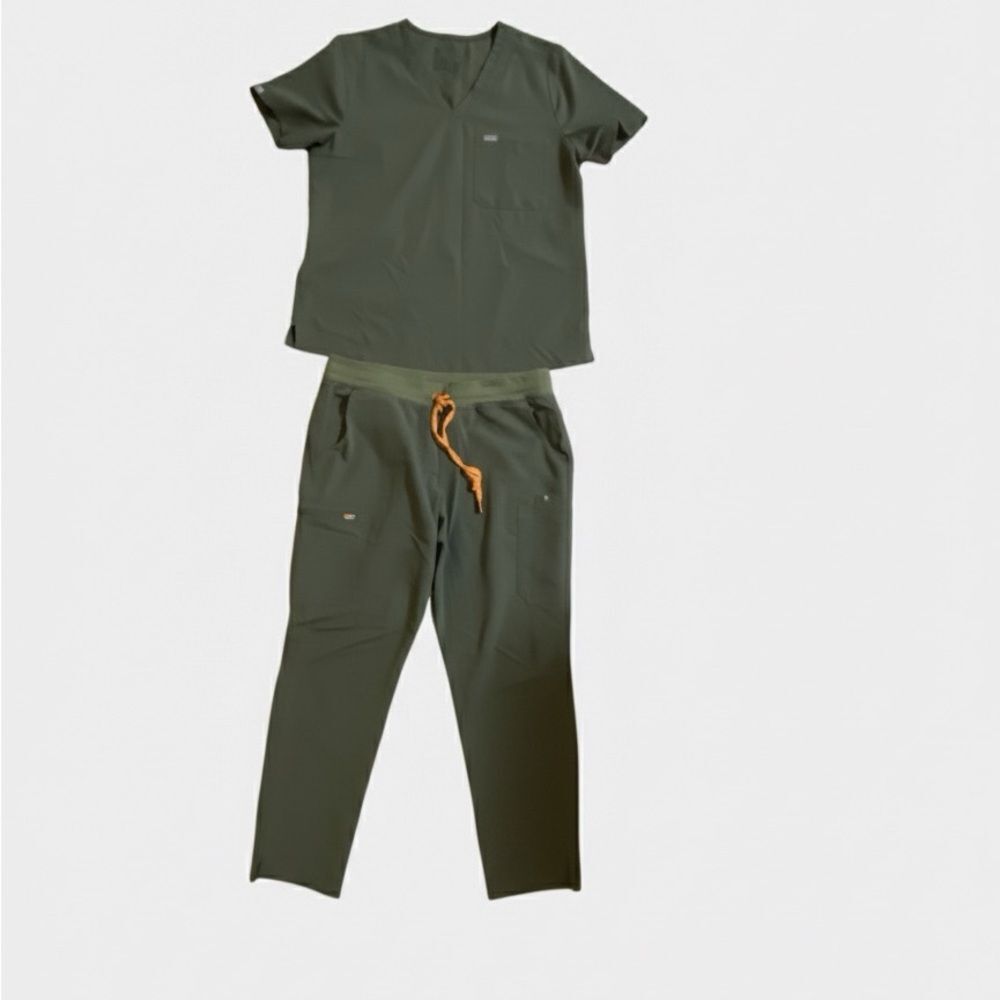 Figs Sage Green Moss  Scrub Set NWOT sz XL